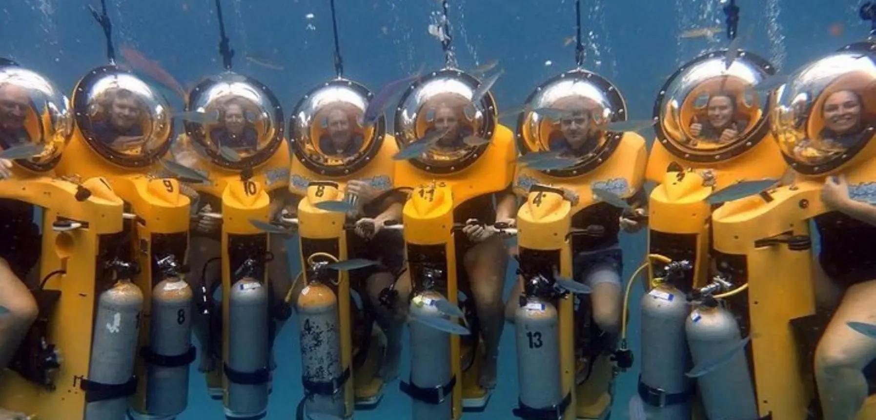 scooter ride under the sea