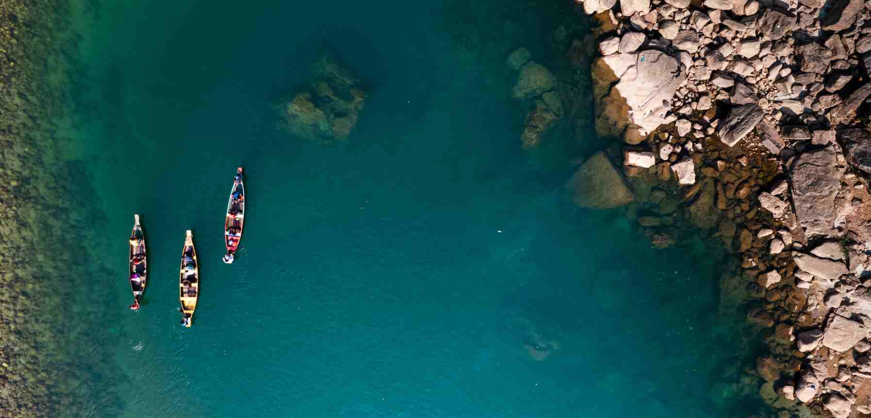 Boating in Umngot River at Dawki